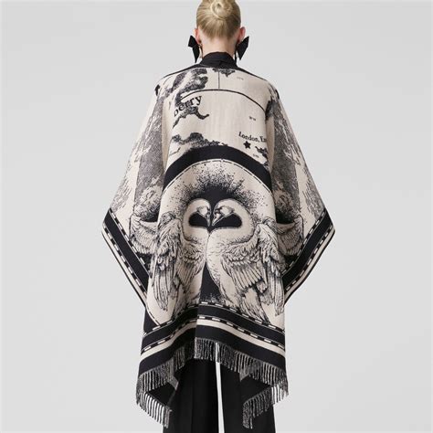 burberry animal print cape